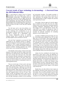 Current trends of laser technology in dermatology – A foreword from