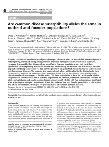 Are common disease susceptibility alleles the same in outbred and