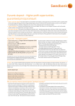 Dynamic deposit – Higher profit opportunities