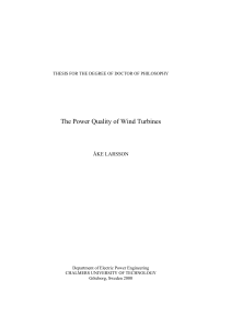 The Power Quality of Wind Turbines