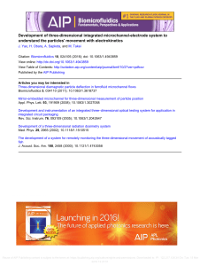 Development of three-dimensional integrated microchannel