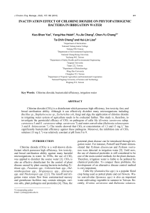 inactivation effect of chlorine dioxide on phytopathogenic