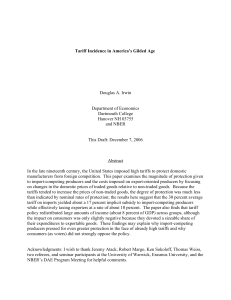 Tariff Incidence in America`s Gilded Age