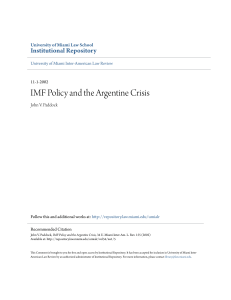 comment imf policy and the argentine crisis