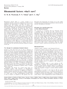 Rheumatoid factors: what`s new?