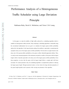 Performance Analysis of a Heterogeneous Traffic Scheduler