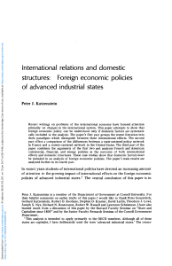 International relations and domestic structures: Foreign economic