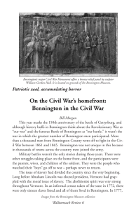 On the Civil War`s homefront: Bennington in the Civil War