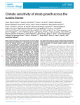 Climate sensitivity of shrub growth across the tundra biome