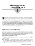 Chapter 4 - Mathematics for Amateur Radio