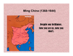Ming China - Modern World History @ SDA