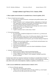 Example solution Legal Theory II (11. January 2010)