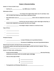 Chapter 11 Mountain Building