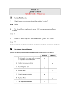 Module 29: General Chemistry Instructor Guide – Answer Key