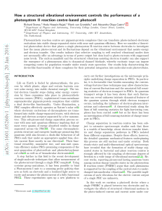 How a structured vibrational environment controls the performance