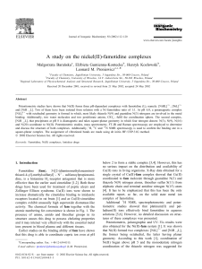 A study on the nickel(II)