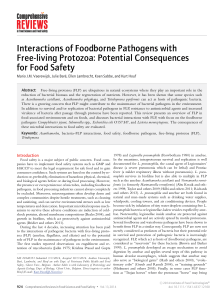 Interactions of Foodborne Pathogens with Free‐living Protozoa