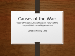 Causes of the War: Treaty of Versailles, Rise of Fascism, Failure of