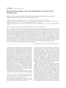 Blood biochemical changes in mice after administration of a mixture