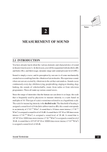 measurement of sound