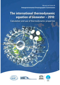 The International thermodynamic equation of seawater