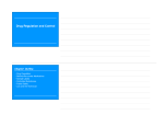 Drug Regulation and Control