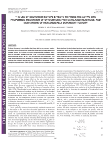 the use of deuterium isotope effects to probe the active site