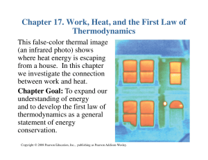 Chapter 17. Work, Heat, and the First Law of Thermodynamics