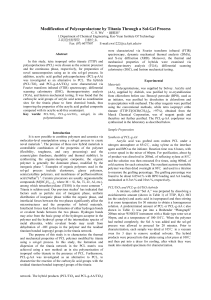 Modification of Polycaprolactone by Titania Through a Sol