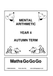 MENTAL ARITHMETIC YEAR 4 AUTUMN TERM MathsGoGoGo