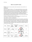 Ohm`s Law and DC Circuits