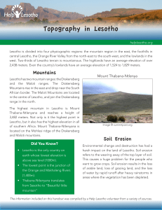 Topography in Lesotho