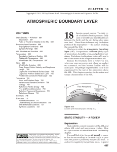 18. Atmospheric Boundary Layer