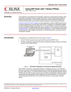 Using SPI Flash with 7 Series FPGAs Application Note