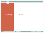 Syntax Chapter 9
