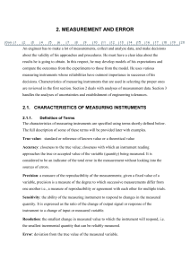 2. MEASUREMENT AND ERROR