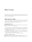 Matrix Groups - Bard Math Site