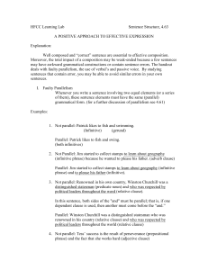 HFCC Learning Lab Sentence Structure, 4.63 A POSITIVE