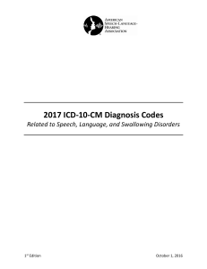 2015 ICD-10-CM Diagnosis Codes for SLP