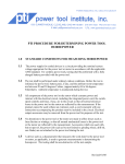 PTI Procedure for Determining Power Tool Horsepower