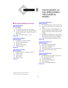 8 the economy at full employment: the classical model