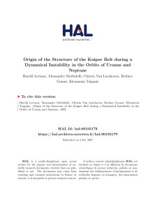 Origin of the Structure of the Kuiper Belt during a Dynamical