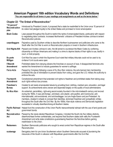 American Pageant 16th edition Vocabulary Words and Definitions