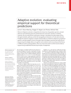 Adaptive evolution: evaluating empirical support for
