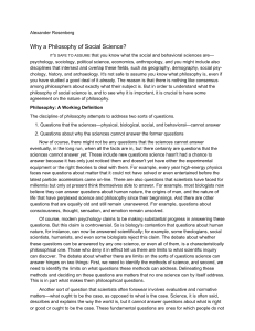 Why a philosophy of social science File