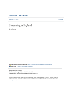 Sentencing in England - DigitalCommons@UM Carey Law