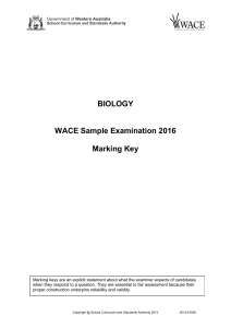 Sample marking key - SCSA - School Curriculum and Standards