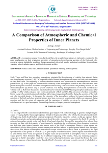 A Comparison of Atmospheric and Chemical Properties of Inner