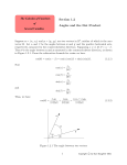 Angles and the Dot Product - The Calculus of Functions of Several