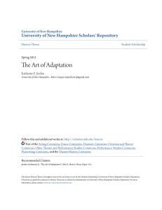 The Art of Adaptation - UNH Scholars` Repository